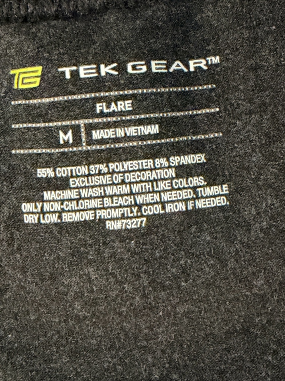 Tek Gear Charcoal Flare-Leg Pants With Side Pockets Size M - Picture 7 of 7